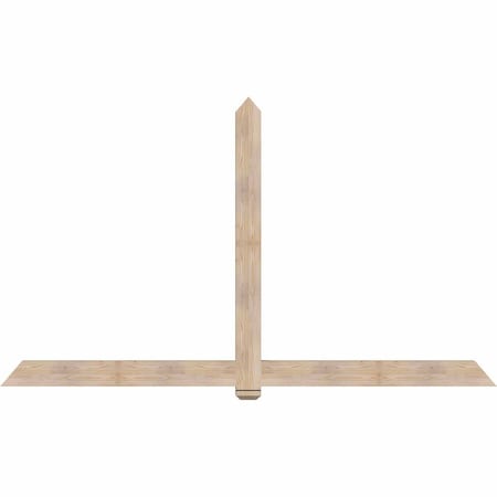 Ekena Millwork Eugene Smooth Timber Gable Bracket, Douglas Fir, 108"W x 63"H x 3 1/2"D x 5 1/2"F, 14/12 Pitch GBW108X63X0406EUG00SDF